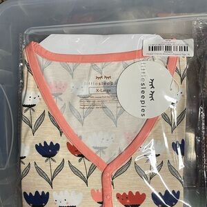 Little Sleepies Floral Pajama Top - Cream and Pink